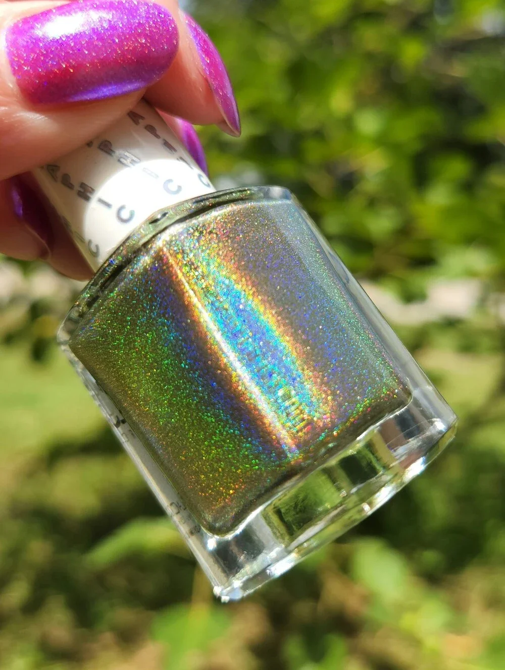 Color Club 🌈 Diamond In The Rough ✨️ Linear Holographic Olive Polish